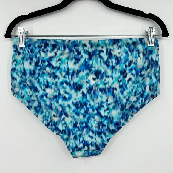 🆕 NWOT Athleta High Waist Swim Bottom Bikini Dark Lapis Blue Print Size Medium - Picture 6 of 14